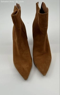 Franco Sarto Mujer Marrón Gamuza Punta Trasera Cremallera Botines Talla 9 Foto 1 de 2