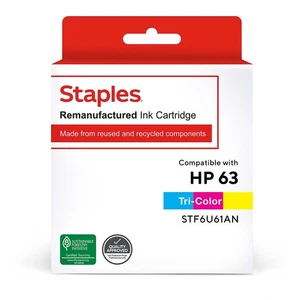 TRU RED Reman Tri-Color Standardowa wydajność wkład atramentowy zamiennik do HP 63 - Zdjęcie 1 z 9