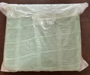 Cotton King Size Bed Blanket, Breathable Thermal Blanket All Seasons, Sea Mist - Picture 1 of 3