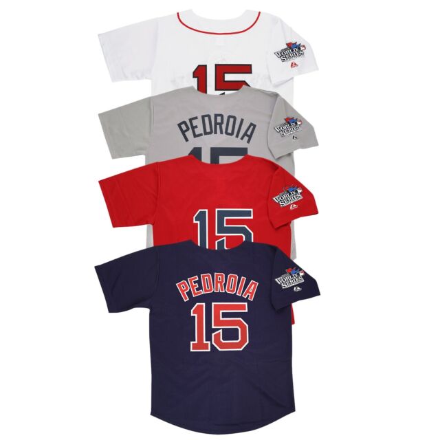 Dustin Pedroia Boston Red Sox #15 Navy Youth Name and Number Jersey T-Shirt  (Large 14/16) : : Sports & Outdoors