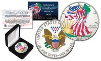 2018 1 oz Colorized 2-Sided American Silver Eagle Coin (BU) with BOX & COA *NEW*
