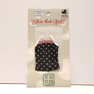 Volks Dollfie Clothes BLACK POLKA DOT TANK TOP 1/6 Scale Doll NEO EB BODY Barbie - Picture 1 of 2