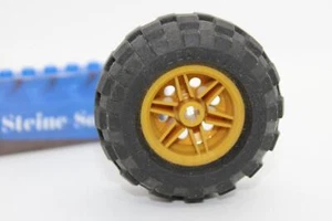 Lego (c) 1x Reifen -  Rad - 2593 - Felge gold - 56x26 - Gummi / Technic - Bild 1 von 1