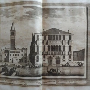1722 Graevius Peter Van der Aa View of Venice Palazzo Malipiero a S. Samuele - Picture 1 of 3
