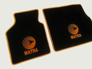 Tapetes para terciopelo Matra Murena negro y logotipo en naranja 2 piezas - Imagen 1 de 1