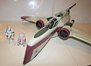 Star Wars 2004 ROTS Clone Wars ARC-170 StarFighter unvollständig OddBall Pilot R5D4
