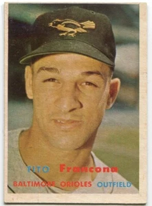 1957 Topps #184 Tito Francona Baltimore Orioles - Rookie Card - Bild 1 von 2