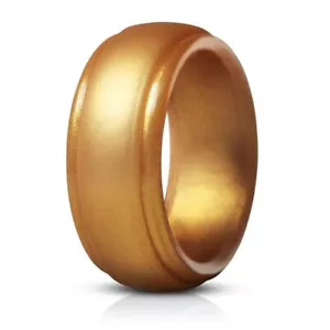 Silicone Rubber Men Wedding Ring Hypoallergenic Antibacterial Food Grade EDGE - Picture 1 of 20