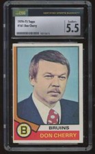 1974-75 Topps Don Cherry #161 Rookie RC Montreal Canadiens CSG 5.5