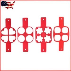 Silicone 4 Hole DIY Pancake Maker Bake Cake Mold Kids Mini Egg Tools - Picture 1 of 20