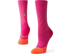 Stance Women's M 8-10.5 Crew Socks Uncommon Run Feel 360 Pink Performance - Picture 1 of 2