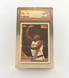 1993 Topps #224 Chris Webber Rookie PSA 10 - Picture 1 of 5