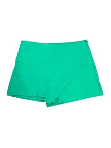 Falda corta asimétrica Micas para mujer talla L verde cremallera lateral 3" entrepierna elegante nueva con etiquetas - Imagen 1 de 13