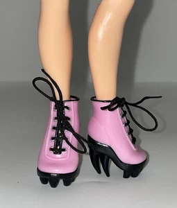 Shadow High Rainbow Vision Costume Ball Lola Wilde Doll Shoes Pink Ankle Boots - Picture 1 of 6