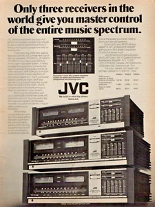 vtg 70s JVC STEREO RECEIVER MAGAZINE PRINT AD JR-S600 II S-400 S-300 Pinup Page - Picture 1 of 1