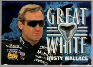 RUSTY WALLACE /500 GREAT WHITE SHARK'S TEETH #GW5 SP 1997 RACE SHARKS - Picture 1 of 2