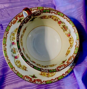 Vintage Noritake " M " Made In Japan, Bone PrimaChina Teetasse & Untertasse Gold - Bild 1 von 5