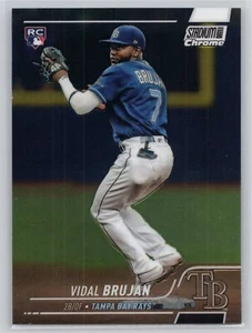 Carta da baseball 2022 Stadium Club cromata #47 Vidal Brujan Tampa Bay Rays RC - Foto 1 di 2