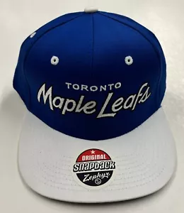 2 Tone Script Toronto Maple Leafs SnapBack Hat New Made By Zephyr Official NHL - Picture 1 of 5