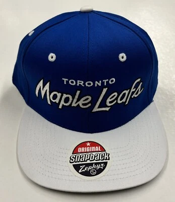 2 Tone Script Toronto Maple Leafs SnapBack Hat New Made By Zephyr Official NHL - Image 1 of 4