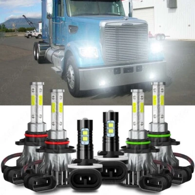 Передняя светодиодная фара для Freightliner Coronado 2003–2018 годов + комплект противотуманных фар - Изображение 1 из 4