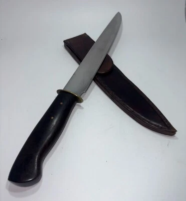 Forged Fighting/Camp Knife with Differentially Hardened Hamon Temper Line - Image 1 of 3