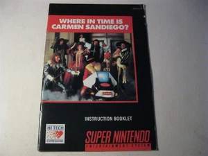 Where In Time Is Carmen Sandiego? Super Nintendo SNES instruction manual only - Picture 1 of 2