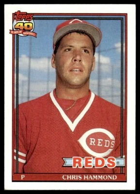 1991 Topps #258 Chris Hammond Cincinnati Reds - Image 1 of 2