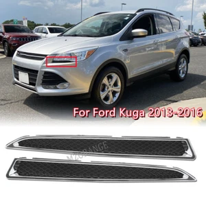 Pair Headlight Lower Trim Grille Decorative Strip For Ford Kuga Maverick Escape - Picture 1 of 11
