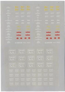 Feuerwehr Aufbaufirmen EmblemeWeiß. ca. 6 x 10 cm DECAL - Picture 1 of 1
