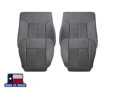 2009 2010 2011 2012 2013 For Ford F150 Lariat Crew Cab Gray Leather Seat Covers - Image 1 of 4