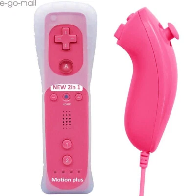 Wii Remote Built-in Motion Plus Nunchuck Controller Case for Nintendo Wii Wii U - Image 1 of 4