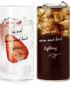 LUXU Drinking Glasses 13 oz,Thin Highball Glasses Set of 4,Pint Glass - Picture 1 of 7