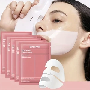 5Pcs Overnight Korean Bio Collagen Real Deep face Mask Brightening Hydrating - Picture 1 of 10