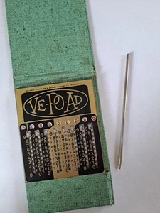 Antique Ve-Po-Ad Pocket Adding Machine With Stylus And Case - Picture 1 of 4