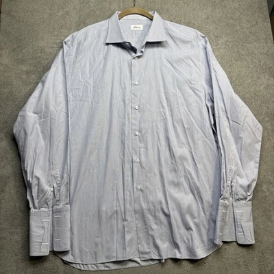 Brioni Men’s Dress Shirt 18.5 47 Striped French Cuff Luxury Italian Tailored - Image 1 of 4