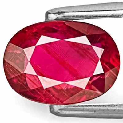 AIGS Certified MOZAMBIQUE Ruby 2.01 Cts Natural Untreated Blood Red Oval - Image 1 of 4