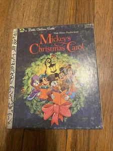 Walt Disney Mickey's Christmas Carol 1983 Vintage Holiday Little Golden Book - Picture 1 of 6