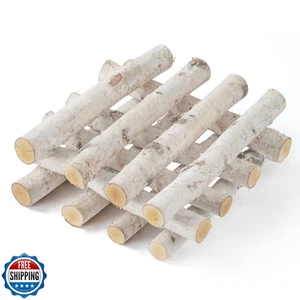 12er Pack Birkenscheite zum Basteln, Weihnachten Kamin Deko Natur H - Bild 1 von 5