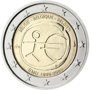 2 euro Belgio 2009 fdc EMU decennale unione economica e monetaria - Imagen 1 de 1