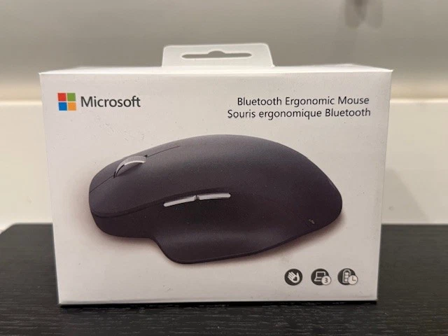 Microsoft BLACK Bluetooth Ergonomic Mouse w/Thumb Rest & Precise Tracking