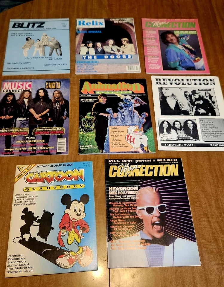 Lot Of 8 Vintage 1980s Music Movie Magazines Rare Great Shape Vtg Foto 1 de 1