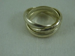 Silpada Dreifachband gehämmert Sterling Silber Ring 925 Gr. 8 4 mm Bänder - Bild 1 von 13