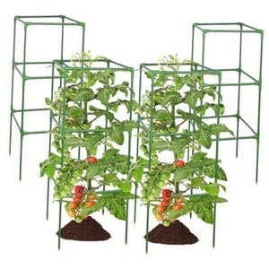 4 Pack Tomato Cages for Garden Plant Support, 45 Inch 45-inch Green-4 Pack - Picture 1 of 7