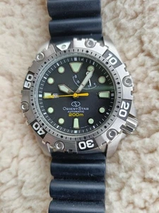 Orologio subacqueo automatico Orient Star Revolver 200M testato raro quadrante blu - Foto 1 di 10