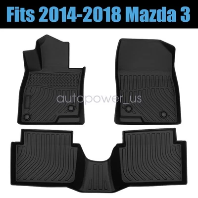 Juego completo de alfombrillas delanteras y traseras para todo tipo de clima para Mazda 3 TPE 2014-2018 Foto 1 de 4