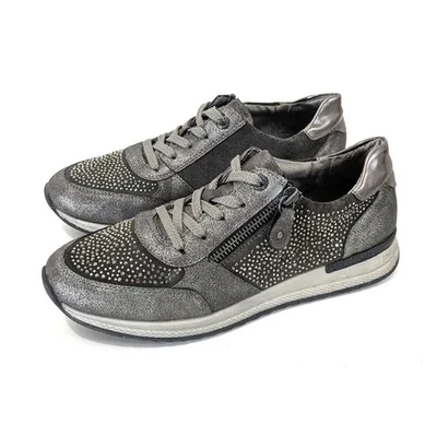 Tênis Remonte Soft Strass Metálico Soraya - Tamanho UE 37 / EUA 6 - 6.5 Feminino - Imagem 1 de 4