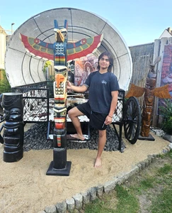 Totempfahl Holz Indianer Deko Höhe 2,00 Meter KENAI,AK von Little Big Horn - Bild 1 von 7