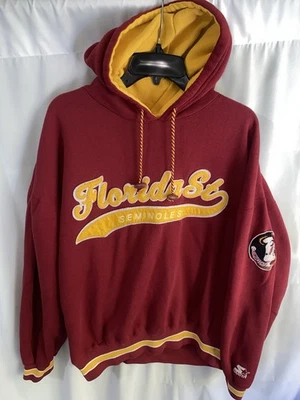 Vintage Florida State Seminoles Starter Script Hoodie Hooded Sweatshirt XL 90s - Image 1 of 4