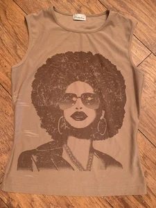 Vintage Rare Authentic 1960’s Or 1970’s Afro Girl T-shirt Size Small - Picture 1 of 5